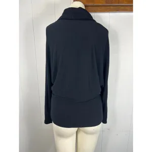 Beyond Yoga Women's Black Cowl Neck Bamboo from Rayon Long Sleeve Top in Size S. thumbnail 3