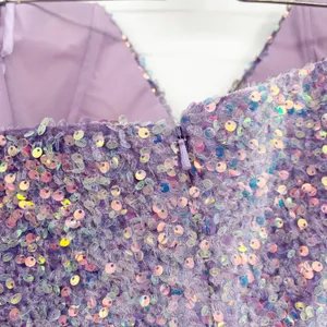 Portia‎ & Scarlett Womens Lavender Sequin Rhinestone Glam Prom Pageant Gown 20 thumbnail 8