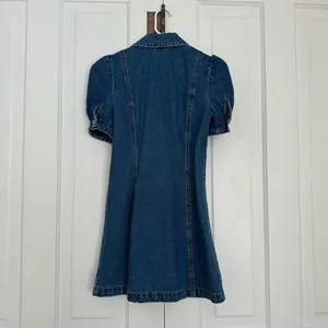 BLANK NYC Dark Blue Button Up Denim Mini Dress • Women’s Size S • Western, Americana Vibes thumbnail 6