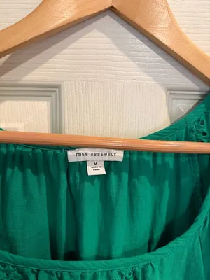 Green Eyelet Mini Dress by Free Assembly thumbnail 2