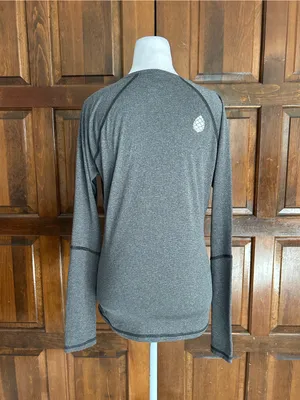 Stio Women’s Medium Notion Stretch Knit Long Sleeve Shirt Gray Crew Neck thumbnail 3