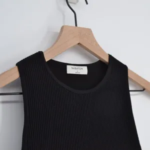 NEW Aritzia Babaton Sculpt Knit Racer Mini Dress Black Ribbed Bodycon Womens S thumbnail 5