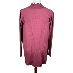 Lululemon Blissful Zen Merino‎ Wool Wrap Sweater Pink Size 2 thumbnail 3