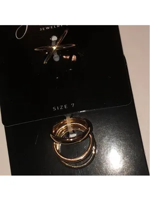 Jasmine Lane Size 7 Gold Tone Ring Set thumbnail 3