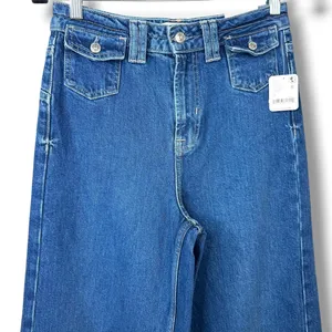 NEW Free People We The Free Blue Night Kellee High Rise Palazzo Wide Leg Jeans thumbnail 6