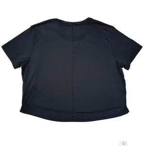 Nike Dri-FIT One Short Sleeve Cropped Tee Womens‎ XL Training Top Boxy Black thumbnail 3