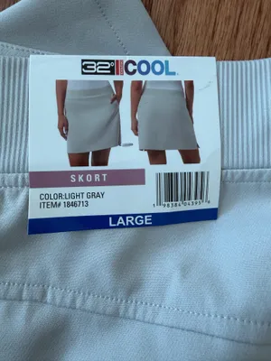 NWT 32 Degrees Cool Woman’s Skort Color: Light Gray thumbnail 8