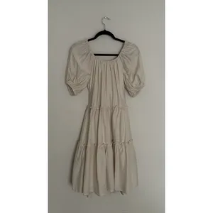 Antonio Melani Taylynn Off Shoulder Tiered Mini Dress Yellow Size M Boho Style thumbnail 5