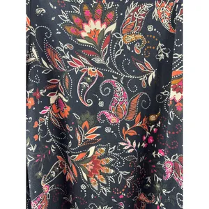 Women’s Von Landen Size 12/14 Navy Paisley Button Up thumbnail 4