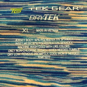 Tek Gear DryTek XL Capri Leggings Mesh Panel Blue thumbnail 2