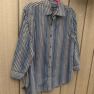 Michael Kors Classic Fit Striped Shirt thumbnail 7