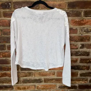 Abercrombie & Fitch Gray Lace Embroidered Sweater Women's Size XS thumbnail 5