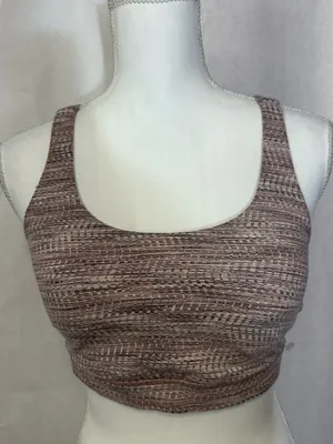 lululemon athletica Pink Mauve Patterned Strappy Sports Bra thumbnail 2