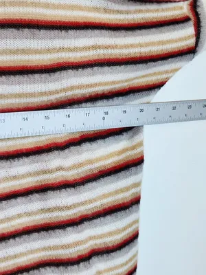 Ginger G Multicolor Striped Fuzzy Knit Top Size Medium thumbnail 7