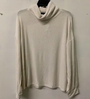 SANCTUARY Womens Ivory Soy Milk Ribbed Mock Neck Top Long Sleeve Blouse thumbnail 2