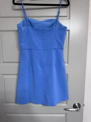 Periwinkle French connection basic mini dress thumbnail 4
