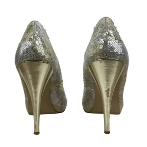 Aldo Glicken Sequins Glitter Pumps Metallic Gold Silver Size 39 thumbnail 7