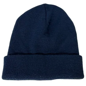 Carhartt Women Knit Beanie Hat Navy‎ BLUE One Size OS thumbnail 2