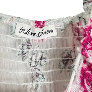 For Love & Lemons Sheer‎ Floral Overlay Dress NEW thumbnail 4