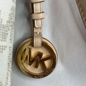 Michael Kors Monogram Crossbody Bag in Cream and Tan thumbnail 2