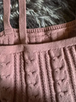 Wild fable cropped cable knit tank top small thumbnail 7