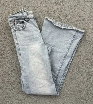 American Eagle Super Hi Rise Flare Jeans Stretch Boho Festival Women's 2 x 30 thumbnail 1