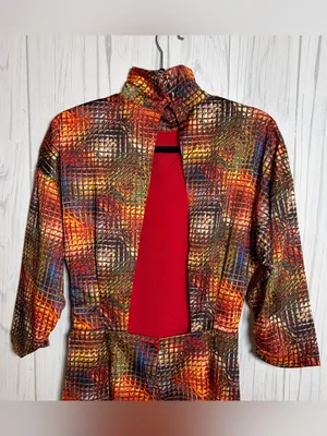NWT WNTRMSE Kenzie Disco Print Mini Dress Open Back Mock Neck, US‎ 6 ($245) thumbnail 8