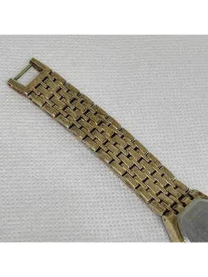 Vintage Anne Klein Swiss Diamond gold tone watch 22mm Quartz Mop dial running thumbnail 7