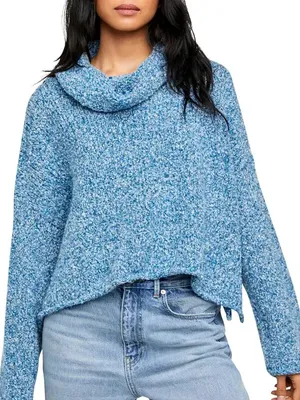 Free People BFF Cowl Neck Sweater size Large thumbnail 1