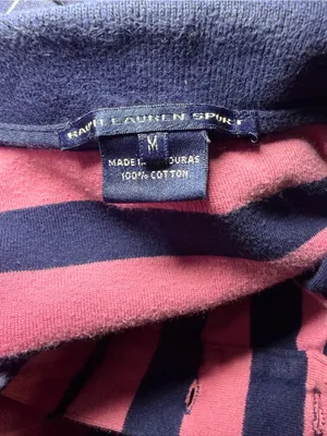 VTG Y2K Ralph Lauren Sport Striped Baby Polo Tee Preppy Medium thumbnail 7