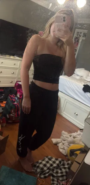 Black PINK Sweatpants Victoria's Secret Jogger Small thumbnail 1