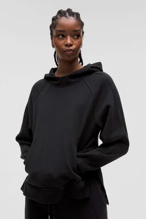 Black Lululemon Oversized Scuba Pullover Hoodie with side slits thumbnail 1