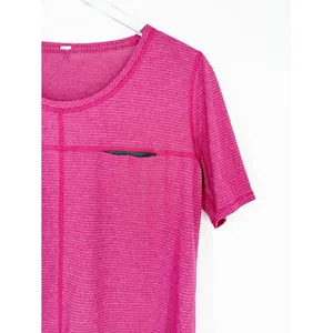 Lululemon Run Away Short Sleeve Tee Women's 8‎ Heathered Bumble Berry Activewear thumbnail 6