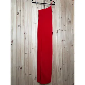 NWT Lulus Keeper of My Heart Red One-Shoulder Maxi Dress Holiday Paty Gala XXS thumbnail 2