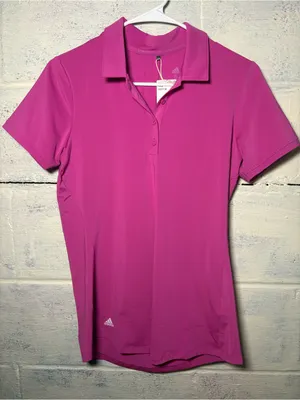 Adidas Ultimate365 Women's Golf Polo in a bright fuchsia NWT thumbnail 2