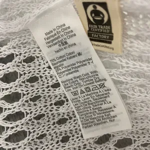 Madewell Sweater‎ Womens XS White Relaxed Open Stitch Tee Crewneck Crop NV254 thumbnail 8