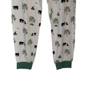 Wildflower Baby Pajama Pants Bamboo Viscose Spandex Bear Tree Print XL thumbnail 2