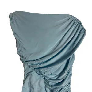 Paris Georgia Kaya Light Blue Ruched Sleeveless Maxi Dress Size S thumbnail 7
