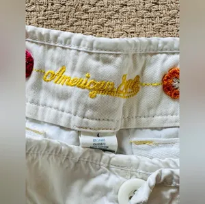 Vintage American Eagle White Cargo Mini Shorts thumbnail 4