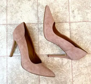 Steve Madden Pallass Blush Suede Stiletto Heel Size 9.5 thumbnail 1
