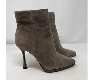 Vince Camuto Pitonnda Dress Boots 7.5 Womens Leather Suede Pointed Toe Sable Chi thumbnail 5
