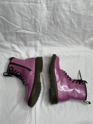 Dr. Martens 1460 Pink Glitter Boots Lace-Up Size 6 Womens EU 37 thumbnail 4