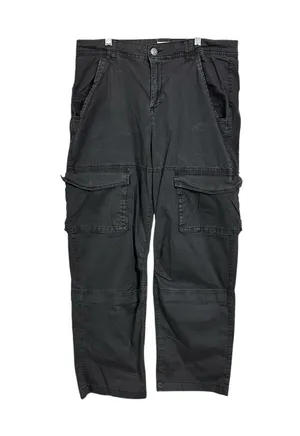 Garage Womens Sz 13 Faded Black Cargo Baggy High Rise Y2K Skate Grunge Pants thumbnail 1