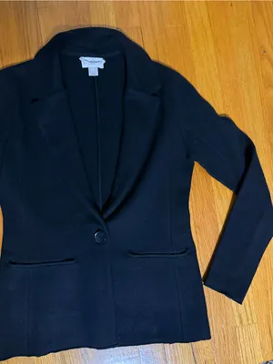 Ann Taylor LOFT 100% Merino Wool Blazer Cardigan Size M thumbnail 2
