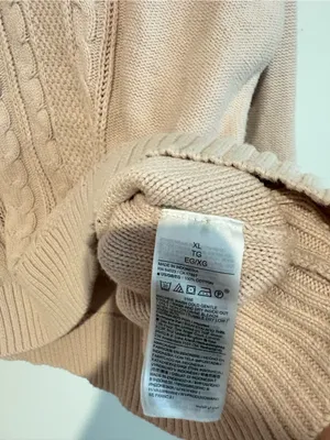 Gap cotton cable knit sweater blush pink XL thumbnail 5