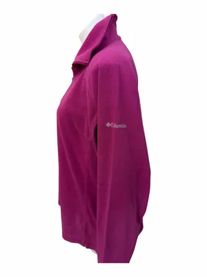 Columbia Women's 1/4 Zip Fleece Pullover - Berry Pink thumbnail 3
