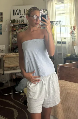 Blue Strapless Blouse thumbnail 1