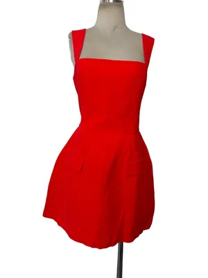 Amanda Uprichard Bethany Romper in Crimson Medium New Womens Mini Dress Skort thumbnail 4