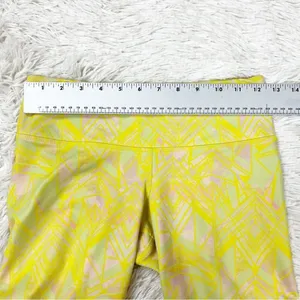 Alo Yoga Airbrush Capri Leggings Yellow Zest Indio Geometric Size XS‎ thumbnail 5