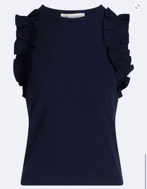 Ruffle trim preppy mixy tank top thumbnail 4